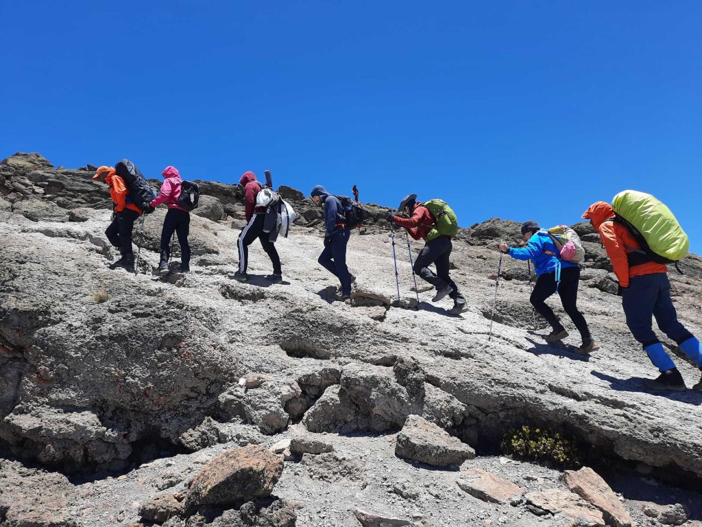 A breathtaking aerial view of Mount Kilimanjaro.